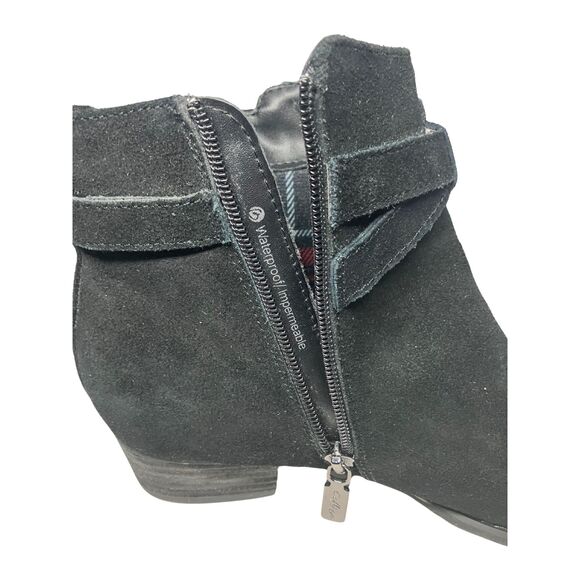 SoftMoc by College Waterproof Suede Black Ankle Boots Women’s Size 8M - Picture 9 of 13